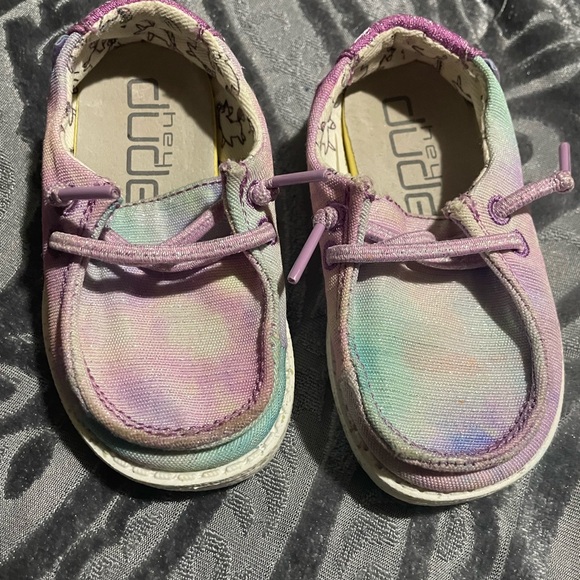Hey Dude Kids' Pastel Tie-Dye Moccasins - Picture 1 of 4
